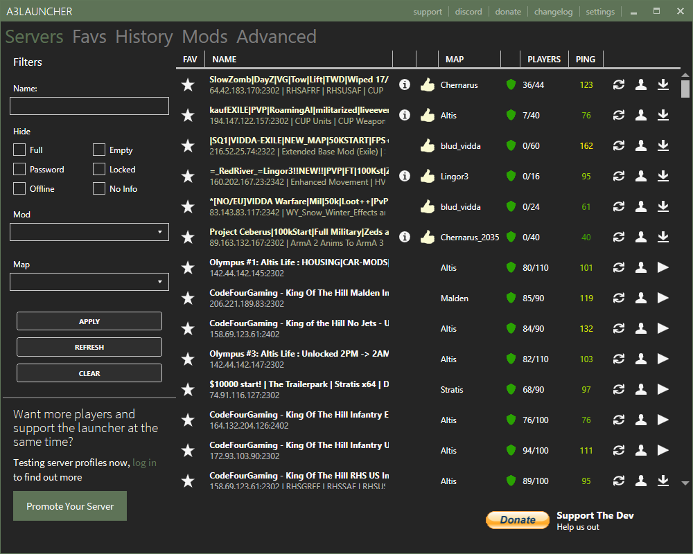 A3Launcher Easy to use launcher for ARMA 3